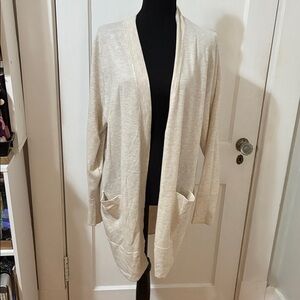 New Nordstrom Open Front Cardigan Light Heather XL